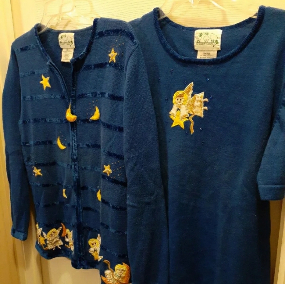 Quacker Factory Angel Sweater Set